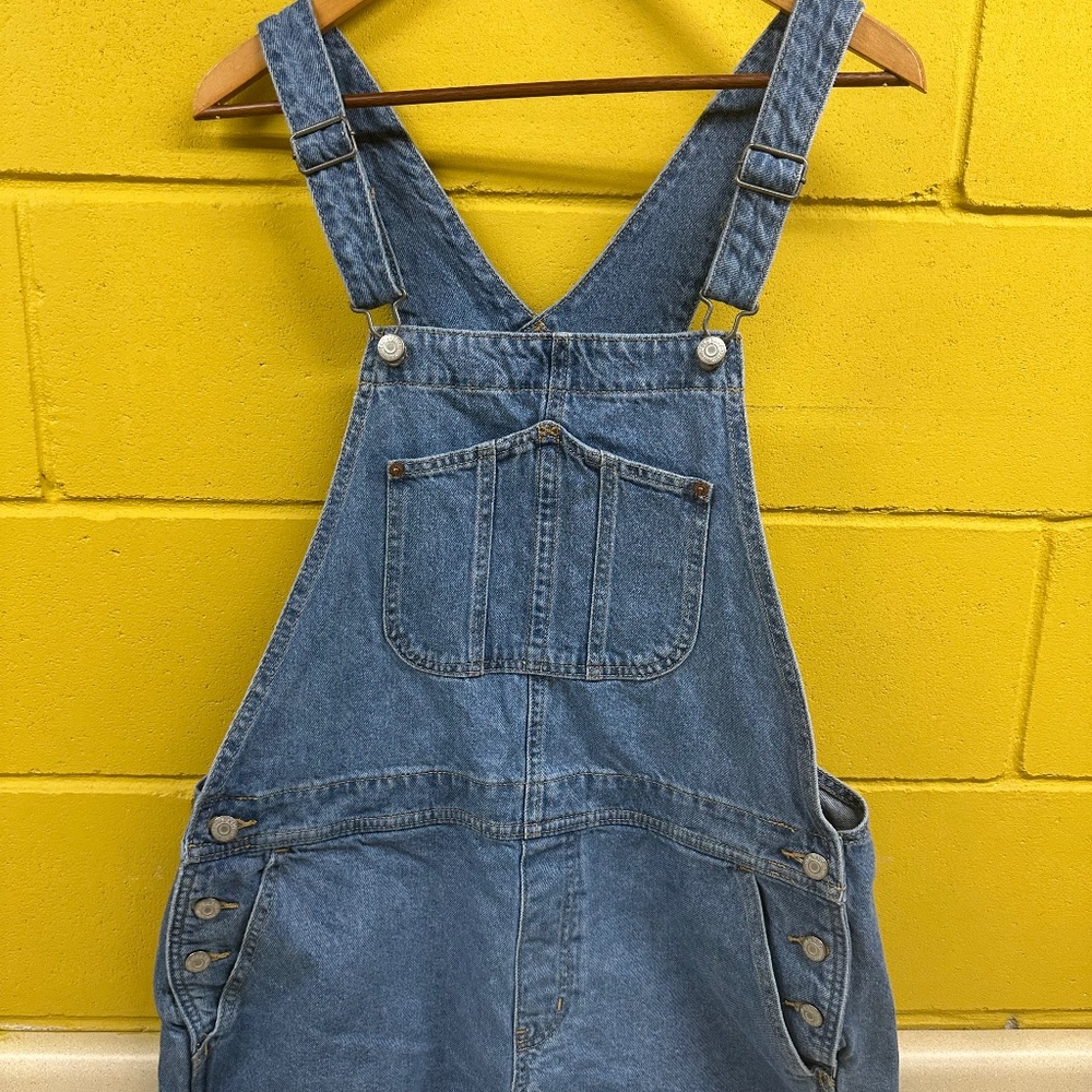 Overalls Shorts Women's Old Navy Size Large Blue Jean Shorts
